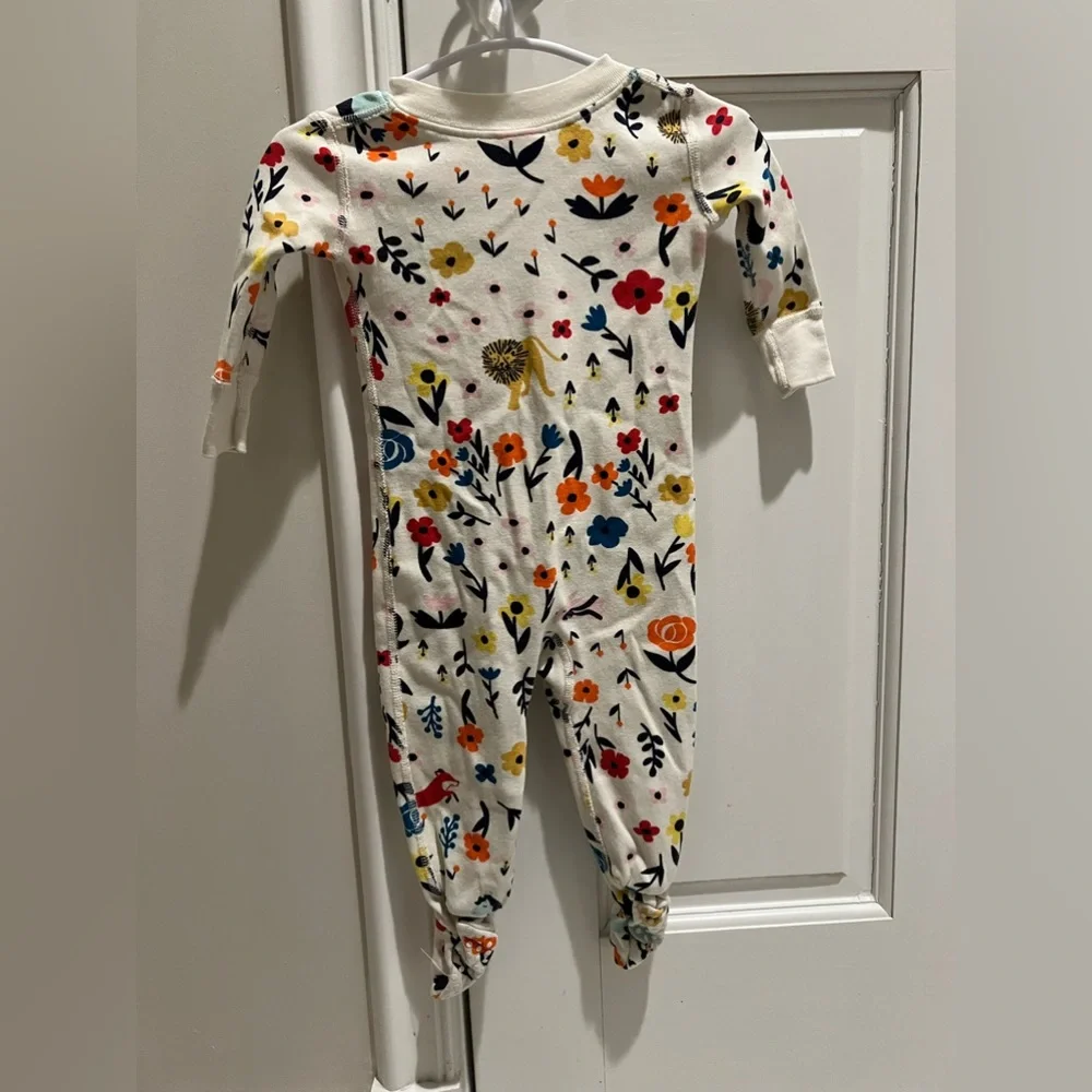 Hanna Andersson zip lion fox floral pajama
